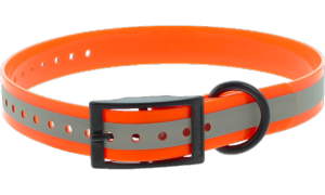 collier Fluo Orange reflechissant canihunt 65cm