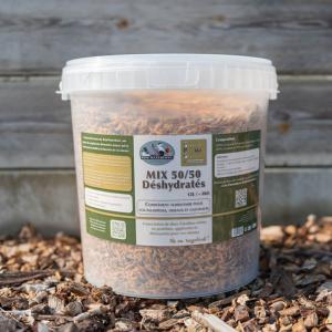Seau Mix 50/50 crevettes sechées / vers de farine 12l